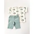 KOMPLET T-SHIRT TURTLES + KOLARKI DUSTY BLUE